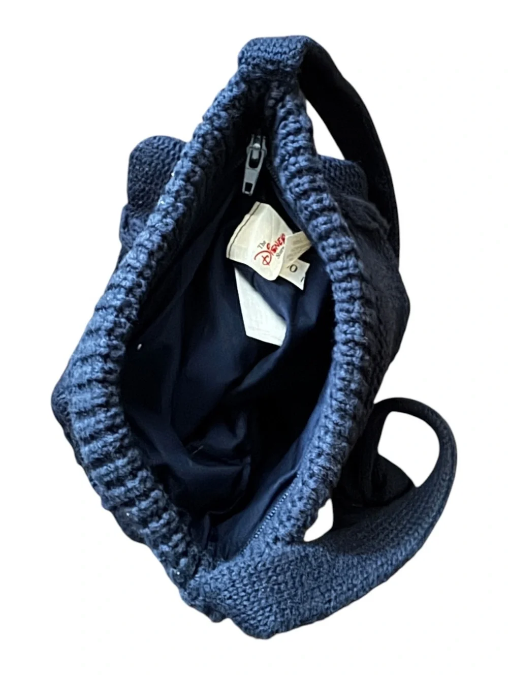Disney Store Winnie the Pooh & Piglet Navy Blue Knit Crossbody Bag